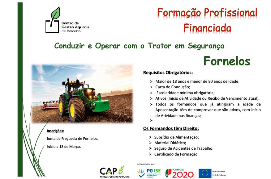 Junta de Freguesia de Fornelos promove Formação Profissional Financiada